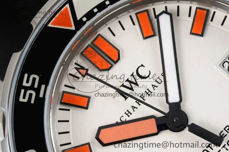 MIROTIME 0429 Aquatimer Automatic SS RSF 1:1 Best Edition White Orange Dial on Black Rubber Strap A Supportive 7069